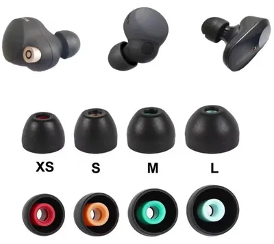 Productafbeelding van CHPN – Siliconen oordopjes, geschikt voor Sony in-ear hoofdtelefoons – Zwart – 4 paar – 4 maten – Vervangende oordopjes voor Sony in-ear hoofdtelefoons