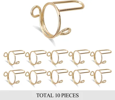 Produktbild von INF Abnehmbare Nagelringe fuer Acrylnaegel, 10 Stueck Gold