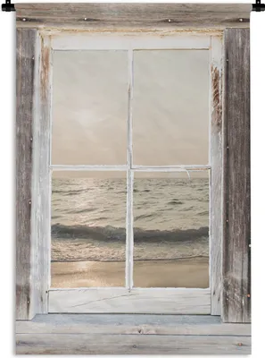 Produktbild von MuchoWow® Wandteppich Wandbehang Durchsichtig - Holz - Meer 90x135 cm Tapisserie Dekoration Wandtuch - Baumwolle - Wandskulptur
