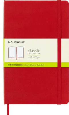 Produktbild von Moleskine Notizbuch, Format L/A5, unliniert, Hardcover, Scharlachrot