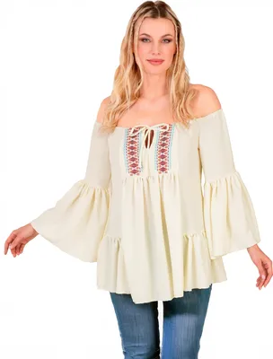 Obrázek produktu pro Hippie dámská košilová halenka 60. let v etno stylu - XXL