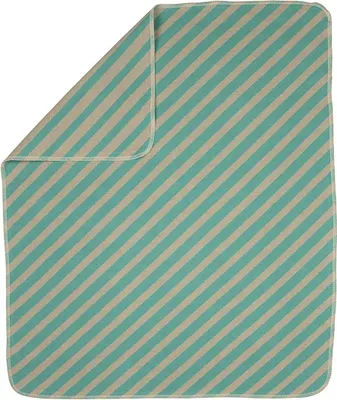 Produktbild von FUSSENEGGER Babydecke Diagonalstreifen 70x90cm verde mare
