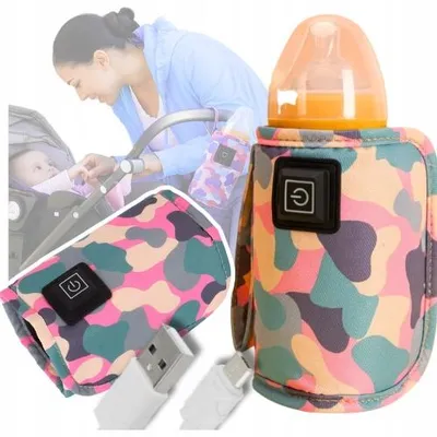 Obrázok produktu pre Prenosný ohrievač fliaš s 3 stupňami teploty, napájanie cez USB (5 V), ideálny na cesty a pre novorodencov