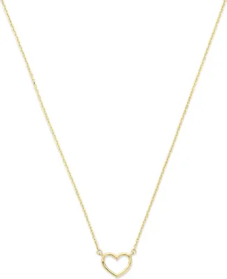 Produktbild von New Bling - 9NBG-0959 - 14K geelgouden ketting – open hart – elegant ontwerp