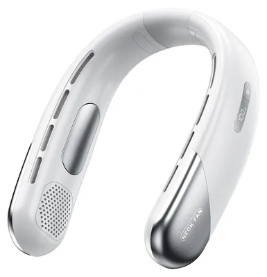 Produktbild von Tragbarer Nackenventilator 4000mAh, leiser Halsventilator mit 5 Stufen, USB-C wiederaufladbar, starke Kühlung für Sommer & Outdoor