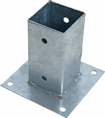 Produktbild von Bodenhülse Aufschraubhülse Pfostenhülse 71 x 150 mm Pfostenträger Hülse eckig