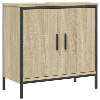 Produktbild von vidaXL Waschbeckenunterschrank Sonoma-Eiche 60x30x60 cm Holzwerkstoff
