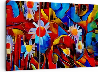 Produktbild von Bild auf Leinwand - Leinwandbild - Blume Abstraktion - 105x70cm - Wand Bild - Wanddeko - Wandbilder - Leinwanddruck - Bilder - Kunstdruck - Wanddekoration - Leinwand bilder - Wandkunst - CE105x70-3466