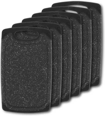Produktbild von Famanu Schneidebrett Set 6 Stück mit Saftnute - 25x15 cm, spülmaschinenfest