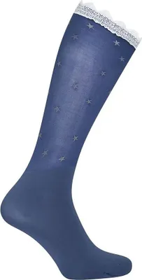 Obrázok produktu pre Imperial Riding Star, čipkované dámske ponožky, modrá, veľkosť EU 35-38. Dámske ponožky, modrá, veľkosť EU 35-38