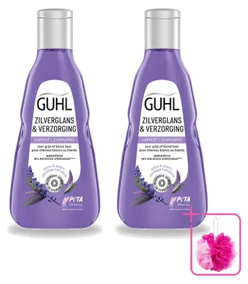 Imagen del producto de 2 champús Guhl Silberglanz & Pflege, 250 ml cada uno, pack ahorro, 2 unidades