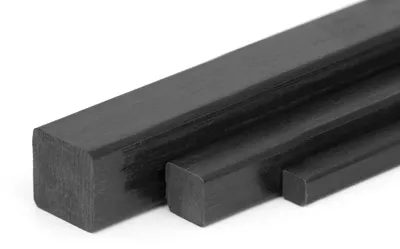 Productafbeelding van Koolstofstaaf 3x3 mm, 1 meter