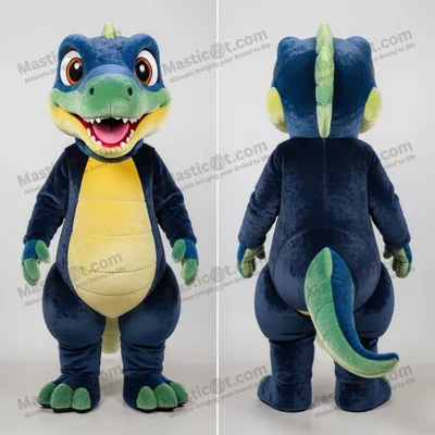 Immagine prodotto di Costume MASTICOT da dinosauro Coelophysis blu navy in velluto