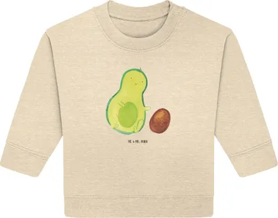 Produktbild von Mr. & Mrs. Panda Organic Baby Pullover Avocado Kern rollt 12. - 18. Monat - Natural Raw - Geschenk, Bullover, Wunder, Säugling, Schwangerschaft, Liebe, Avocados