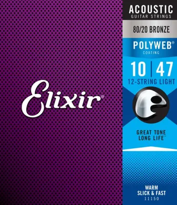 Obrázek produktu pro Elixir 11150 Polyweb 12 10-47 Struny pro akustickou kytaru