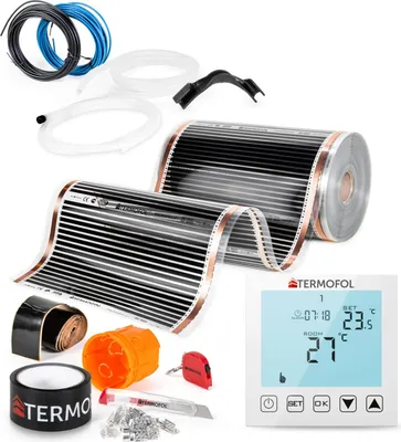 Produktbild von Termofol Elektrische Heizfolie mit Thermostat H1, Weiß, 140 W/m², 6m²