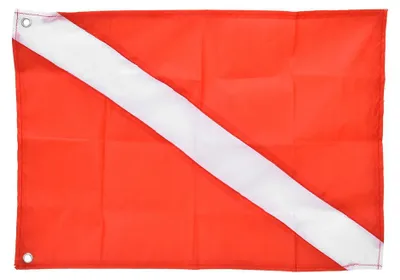 Obrázek produktu pro Červeno-bílá potápěčská vlajka, bezpečnostní signální značka pro potápění, šnorchlování a podvodní sporty (50 x 60 cm)