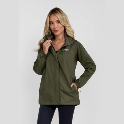 Produktbild von Minoti Regenjacken Kapuze Khaki Gr. 36 für Mädchen