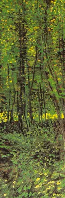 Produktbild von Vincent Van Gogh Kunstdruck Bild - Bäume Und Unterholz, 1887 (91 x 30 cm)