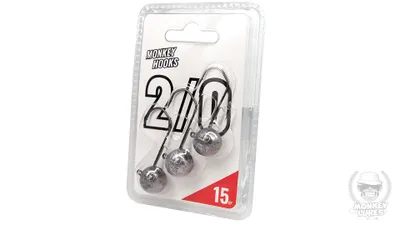 Produktbild von Monkey Lures Hook Raw - 3 Jighaken, Größe/Gewicht:Gr. 2/0 / 18g