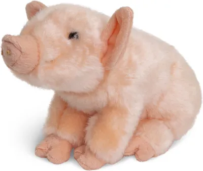 Produktbild von Uni-Toys - Ferkel, sitzend - 20 cm (Länge) - Plüsch-Schweinchen, Schwein - Plüschtier, Kuscheltier