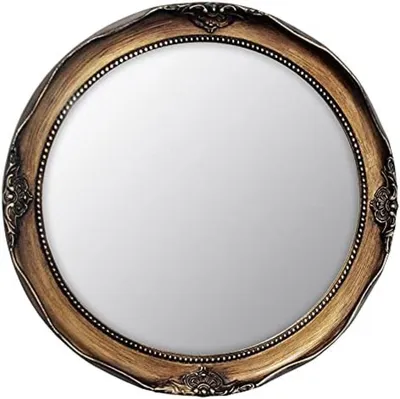 Produktbild von PromoHome® Vintage runder Wandspiegel Antikgold 31 cm Deko Spiegel für Wohnzimmer und Bad - Hochwertiges Glas ohne Verzerrung