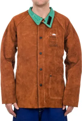 Produktbild von ELMAG Weldas Schweißerjacke 44-7300/P Gr. L lavabraun-grün