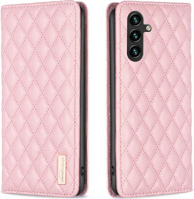 Produktbild von Galaxy A14 5G Hülle, Elegant Bookstyle Flip Leder Kartenfächer Schutzhülle mit Ständer für Samsung Galaxy A14 5G Pink
