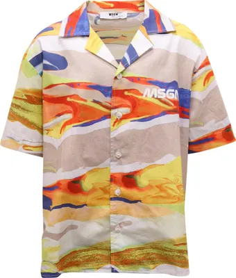 Zdjęcie produktu dla 0099AR camicia bimbo MSGM chłopięca bawełniana koszula dziecięca