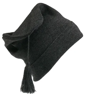 Produktbild von Leichte, fein gestrickte Zipfelmütze aus 100% Polyacryl mit Bommel, Einheitsgröße 55-61 cm, 28 cm Länge
