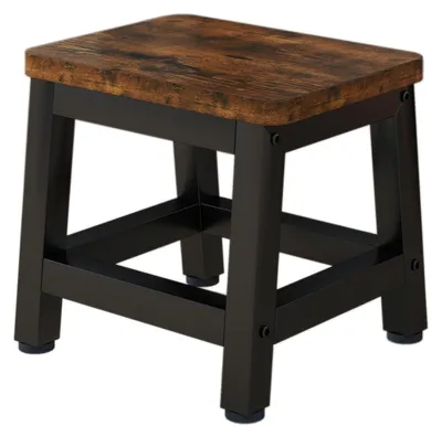 Tritt-Hocker für Erwachsene, rustikal braun, 28x26x24 cm