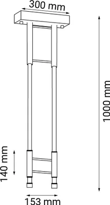 Zdjęcie produktu dla Żyrandol LED ALHA czarno-biały 32W Ciepła biel 3907lm metal wym:100x30x10cm IP20 Dohar
