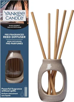 Produktbild von Yankee Candle Pre Fragranced Reed Kit Embossed Black Coconut