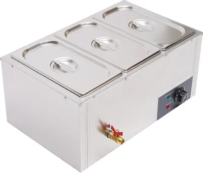 Produktbild von Podgrzewacz do potraw ze stali nierdzewnej podgrzewacz bufetowy 3 * 7L Gastro Buffet pojemnik do podgrzewania ciepły uchwyt do cateringu bufet impreza restauracja