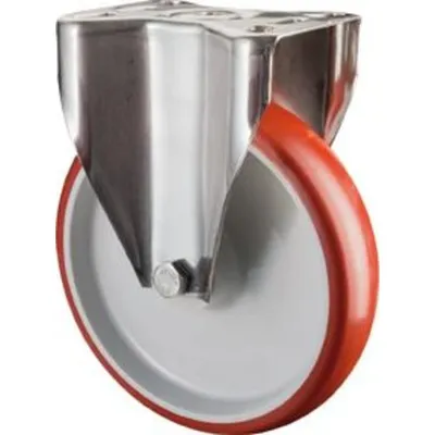 Obrázek produktu pro BS ROLLEN Pevné kolečko Polyure. / Edels. Kolečko - d 200 mm 200 KG Nosnost, Ø kolečka:150 mm, Nosnost:nv