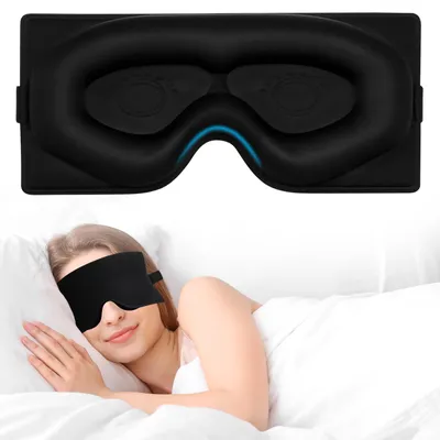 Image de Masque de sommeil 3D, occultant, respirant, idéal pour la maison et les voyages