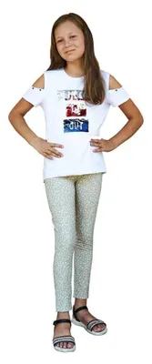 Produktbild von Mädchen Kinder Leggings gemustert in Baumwolle; Muster-8 104/110