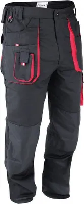 Obrázek produktu pro Yato YT-8029, Kalhoty, Jakékoliv pohlaví, Černá, Červená, XXL, 9 kapsy/kapes, Bavlna, Polyester