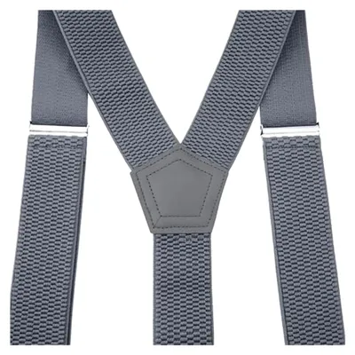 Produktbild von Verstellbare und elastische Hosenträger für Herren und Damen, Breite 4 cm, mit 4 stabilen Metallclips, Einheitsgröße