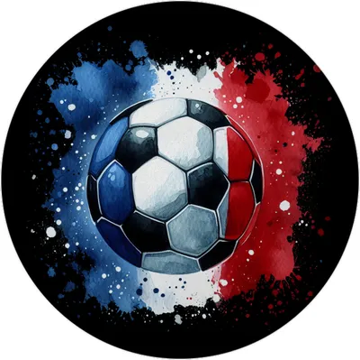 Produktbild von Fußball Frankreich Flagge Magnet rund