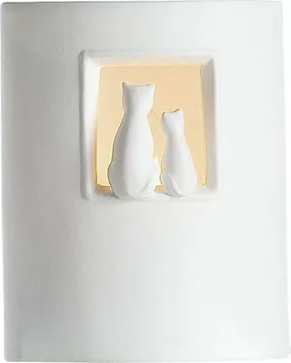 Produktbild von Gilde Porzell Lampe Katzenpaar 34271 Höhe 22 cm weiß