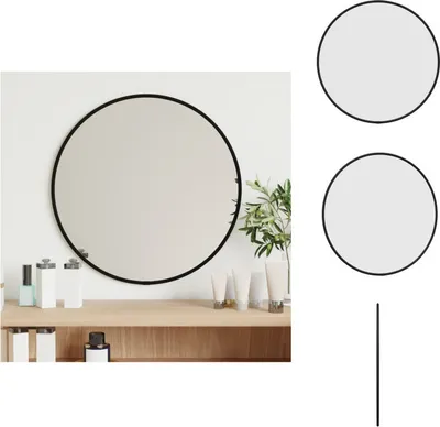 Immagine prodotto di vidaXL Specchio da parete nero Ø 40 cm rotondo - Specchio