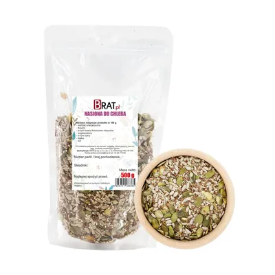 Obrázok produktu pre Zrná z tekvicových semienok 500g Brat.pl