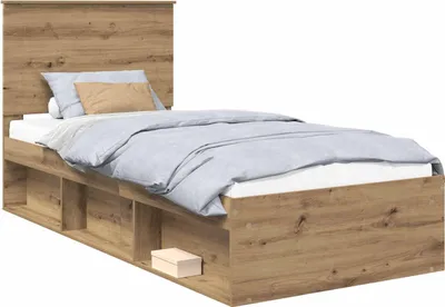 Immagine prodotto di vidaXL Struttura letto Artisan in rovere 90 x 200 cm in legno di pino massiccio