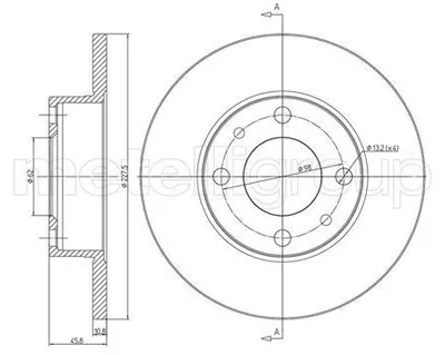 Produktbild von METELLI 23-0014 Bremsscheibe x