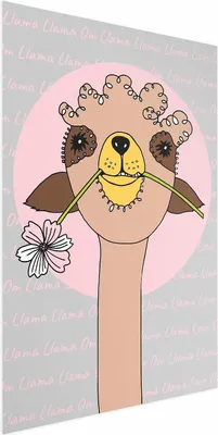 Produktbild von Posterpapier Poster - Cheerful Llama 21x30 cm Für Kinder e-A-0110-ao-a
