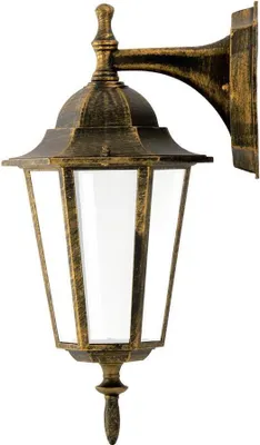 Productafbeelding van Retro tuinwandlamp Liguria E27 IP43, afwerking: Patina Goldlux, modelnummer: 201966