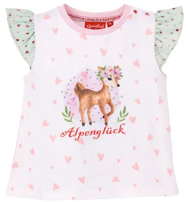 Produktbild von BONDI Baby Mädchen T-Shirt "Bambi" 86751 | Weiß Rosa Größe: 104