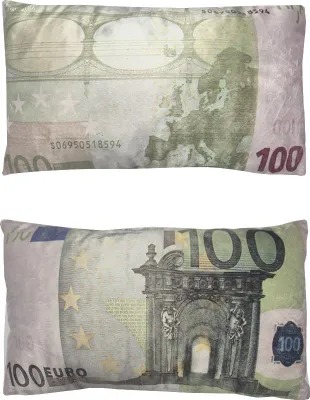 Obrázek produktu pro Dekorační polštář bankovka 100 Eur 30x50cm