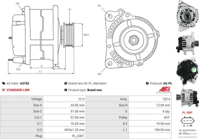 Produktbild von Lichtmaschine Hyundai I30 Ix20